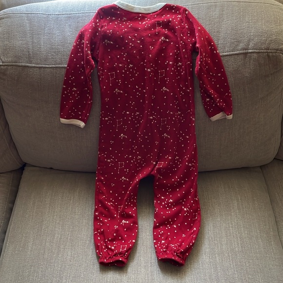 Burt’s Bees Red Constellation Print Pajamas Size 12M - Picture 2 of 6